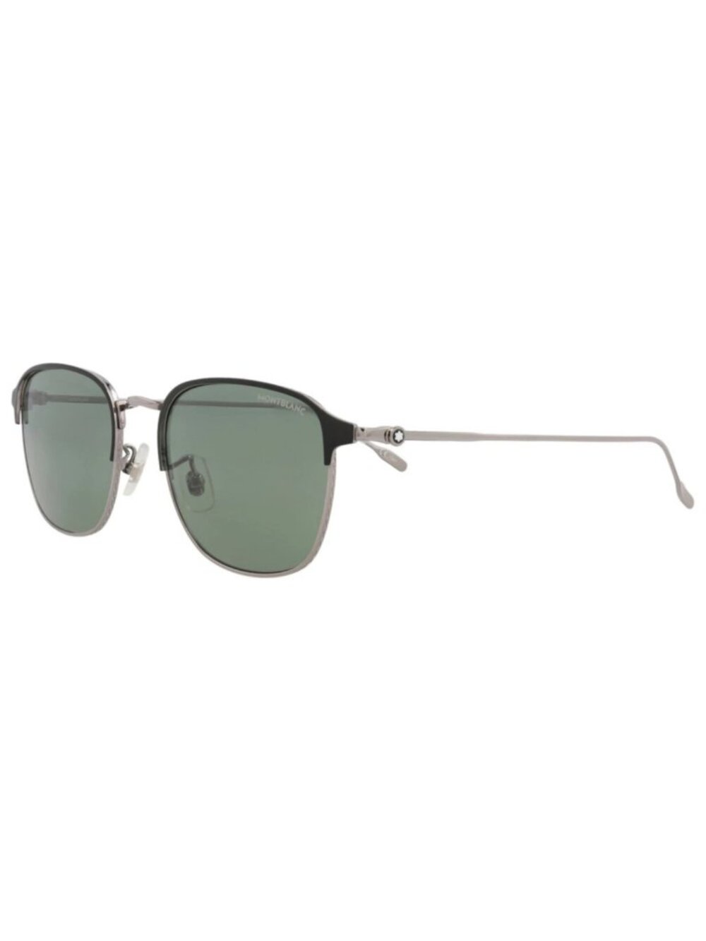 New Montblanc Women's Sunglasses Square Rectangle Metal Frame Mens Ruthenium